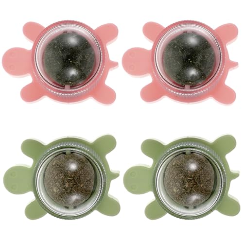 YARNOW 4 Stück Katzenminze Bälle Katze Katzenminze Katzenzahnbälle Interaktives Katzenspielzeug Katzenminze- Katzenfutterpuzzles Für Wohnungskatzen Katze PVC von YARNOW