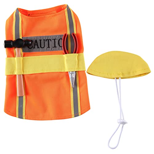 YARNOW 4 Stück Kleidung Für Haustiere Pullover Tank Orangefarbene Verzierungen Warm Hundeweste Hundekleidung Kühlweste Für Hunde Bauweste Halloween- Hundebedarf Polyester Hündchen von YARNOW