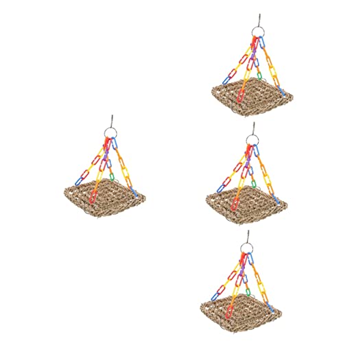 YARNOW 4 Stück Kletternetz für Papageien Vogel, der Holz kaut Vogelschaukel papageienspielzeug vogelspielzeug nymphensittich Spielzeuge Vogelspielzeug für Papageien Vogelbarsch natürlich YARNOW 4 Stück Kletternetz für Papageien Vogel, der Holz kaut Vogelschaukel papageienspielzeug vogelspielzeug nymphensittich Spielzeuge Vogelspielzeug für Papageien Vogelbarsch natürlich von YARNOW