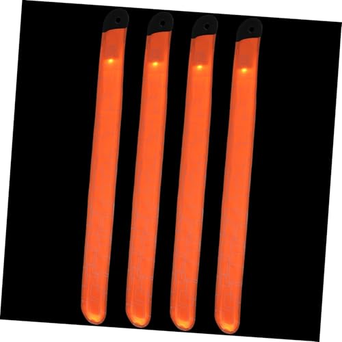 YARNOW 4 Stück -Pferde-knöchelriemen Tragbare Für Haustiere Reflektierender Bandriemen Glühgürtel -reflektierendes Sicherheitsarmband Wiederaufladbare -bänder Orange Stoff von YARNOW
