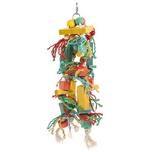 YARNOW 4 Stück Papagei Kauspielzeug Hängendes Vogelspielzeug Papageienspielzeug Mittlere Papageien Nymphensittichspielzeug Aus Holz Bissfestes Sittichspielzeug Vögel Hölzern Mittel von YARNOW