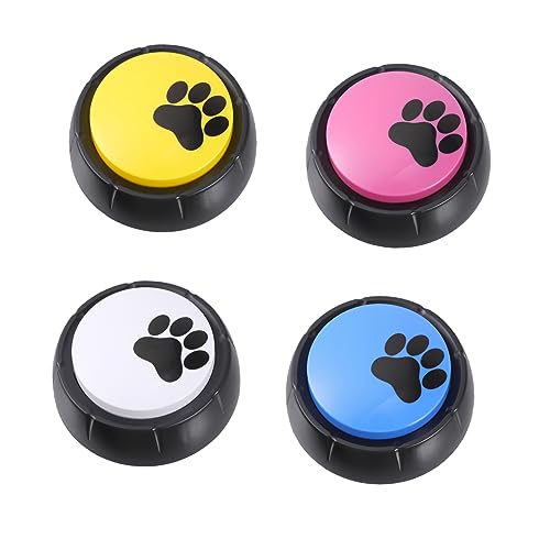 YARNOW 4 Stück Pet-Training-Schaltfläche beschreibbare Hundetaste Spielzeuge Hunde-Trainingsknopf Hunde-Kommunikationsknopf Mini-Spielzeug für Haustiere schöne Haustiere Spielzeug drinnen von YARNOW