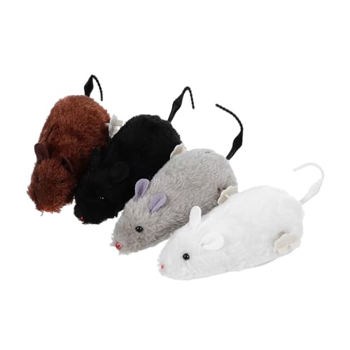 YARNOW 4stücke Interaktive Aufziehspielzeug Mäuse Für Katzen Plüschmice Mit Batterien Fördert Spiel Und Für Katzen Und Kätzchen YARNOW 4stücke Interaktive Aufziehspielzeug Mäuse Für Katzen Plüschmice Mit Batterien Fördert Spiel Und Für Katzen Und Kätzchen von YARNOW