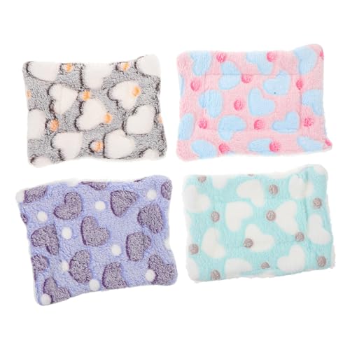 YARNOW 4 Stück Schlafunterlage für Hamster Chinchilla drinnen meerschweinchen zubehör Bett Hamster einstreu pet Heating pad Haustier Kaninchennest Kleintier-Fleece-Pad Korallenvlies YARNOW 4 Stück Schlafunterlage für Hamster Chinchilla drinnen meerschweinchen zubehör Bett Hamster einstreu pet Heating pad Haustier Kaninchennest Kleintier-Fleece-Pad Korallenvlies von YARNOW