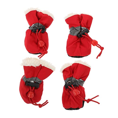 YARNOW 4stücke Warme Reflektierende Haustierschuhe Für Hunde Und Katzen -Beschichtung Outdoor-Winterschuhe Einfach Anzuziehen Und Anpassbar Fußgröße YARNOW 4stücke Warme Reflektierende Haustierschuhe Für Hunde Und Katzen -Beschichtung Outdoor-Winterschuhe Einfach Anzuziehen Und Anpassbar Fußgröße von YARNOW
