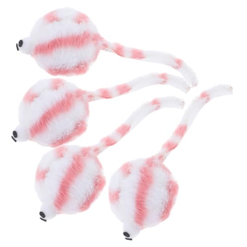 YARNOW 4 Stück Simulierte Plüschmaus Katzenspielzeug Haustierspielzeug Für Katzen Spielzeugmaus Für Haustiere Kittenzubehör Für Wohnungskatzen Interaktives Katzenspielzeug Rosa Plüsch YARNOW 4 Stück Simulierte Plüschmaus Katzenspielzeug Haustierspielzeug Für Katzen Spielzeugmaus Für Haustiere Kittenzubehör Für Wohnungskatzen Interaktives Katzenspielzeug Rosa Plüsch von YARNOW