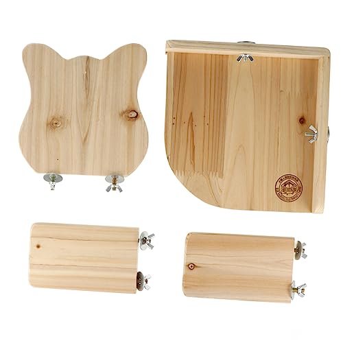 YARNOW 4 Stück Sprungbrett Für Eichhörnchen Hamster Haustier Klettern Übung Kletterspielzeug Drinnen Chinchilla- Eichhörnchen Haustierbedarf Holz von YARNOW