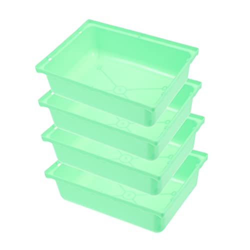 YARNOW 4 Stück Tablett Für Hamsterkäfig Haustier Kleine Katzentoilette Wurf Käfig Tablett Ersatz Tabletts Heimtierbedarf Praktisches Töpfchen Hamsterschale Plastik Light Green von YARNOW