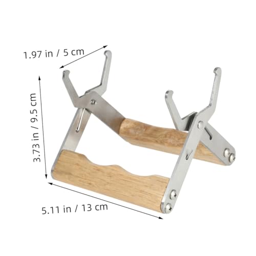 YARNOW 4 Stück Teiliges Imker-rahmengreifer Edelstahl mit Ergonomischen Holzgriffen Langlebig Bienenschonend für Einfache Bienenstockrahmen-handhabung bei Imkerarbeiten YARNOW 4 Stück Teiliges Imker-rahmengreifer Edelstahl mit Ergonomischen Holzgriffen Langlebig Bienenschonend für Einfache Bienenstockrahmen-handhabung bei Imkerarbeiten von YARNOW