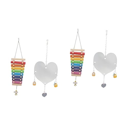 YARNOW 4 Stück Vogel Spielzeug buntes Papageienspielzeug Spielzeug für Vogelkäfige Vogelspielzeug holzspielzeug Spielzeuge Spiegel Papagei Knabberspielzeug Beißspielzeug für Papageien YARNOW 4 Stück Vogel Spielzeug buntes Papageienspielzeug Spielzeug für Vogelkäfige Vogelspielzeug holzspielzeug Spielzeuge Spiegel Papagei Knabberspielzeug Beißspielzeug für Papageien von YARNOW