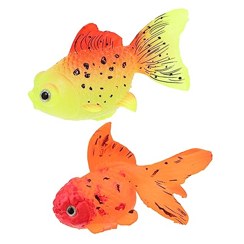 YARNOW 4stücke Leuchtende Goldfisch Dekoration Für Aquarien Realistische Nachbildung Für Unterwasserlandschaften Für Fischbecken Partydeko von YARNOW
