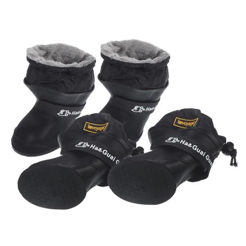 YARNOW 4 Stück wasserdichte Regenstiefel Für Haustiere Regenschuhe Hundeschuhe Mittel Groß Hundestiefel Haustier Stiefel wasserdichte Haustierschuhe Kieselgel von YARNOW
