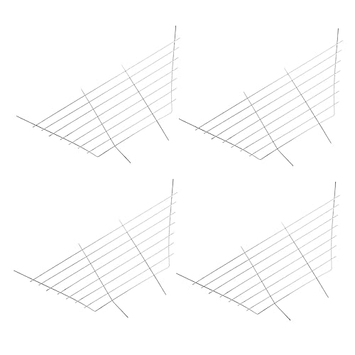 YARNOW 4 Stücke Hasengrasständer Kleintier Heuraufe Heuhalter für Meerschweinchen Haustier Futterraufe für Kaninchen Gestell Futterhalter für Kaninchen Hasenkäfig-Grasregal Eisen Silver von YARNOW