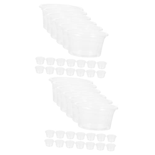 YARNOW 40stücke Transparente Reptilien-wassernäpfe Multifunktionale Futter Und Wasserbehälter Für Kleine Tiere Kompakte Und Langlebige Schalen Für Terrarien Und Haustiere von YARNOW