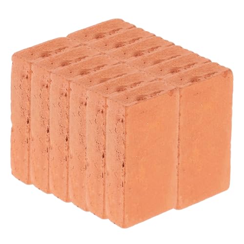 YARNOW 40stücke Miniatur Ziegelsteine Für Rote Miniatur-Bricks Für Aquarien Terrarien Und Mini- Für Kreative Projekte Und Puppenhaus-Dekoration von YARNOW