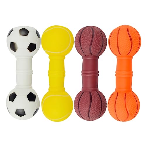 YARNOW 4Stücke Teiliges Bissfestes Interaktives Vinyl Barbell Design Für Welpen Fördert Zahnpflege Und Beschäftigung Für Indoor Und Outdoor Spiele YARNOW 4Stücke Teiliges Bissfestes Interaktives Vinyl Barbell Design Für Welpen Fördert Zahnpflege Und Beschäftigung Für Indoor Und Outdoor Spiele von YARNOW