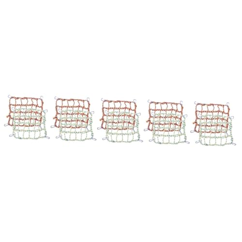YARNOW 5 Sätze Hängemattennetz Vogelspielzeug Vogel Seil Barsch Hamsternetz Hängematte Kletterhängematte Aus Baumwolle Gewebte Hängematte Gestreifter Barsch Eichhörnchen Baumwollseil YARNOW 5 Sätze Hängemattennetz Vogelspielzeug Vogel Seil Barsch Hamsternetz Hängematte Kletterhängematte Aus Baumwolle Gewebte Hängematte Gestreifter Barsch Eichhörnchen Baumwollseil von YARNOW