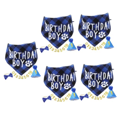 YARNOW 5 Sätze Haustierparty Dekoration Jungen Hüte Geburtstag Hund Halstuch Junge Geburtstagsschal Geburtstag Katze Welpen-Bandana Sommerschal Hut Haustierzubehör Mädchen Stoff YARNOW 5 Sätze Haustierparty Dekoration Jungen Hüte Geburtstag Hund Halstuch Junge Geburtstagsschal Geburtstag Katze Welpen-Bandana Sommerschal Hut Haustierzubehör Mädchen Stoff von YARNOW