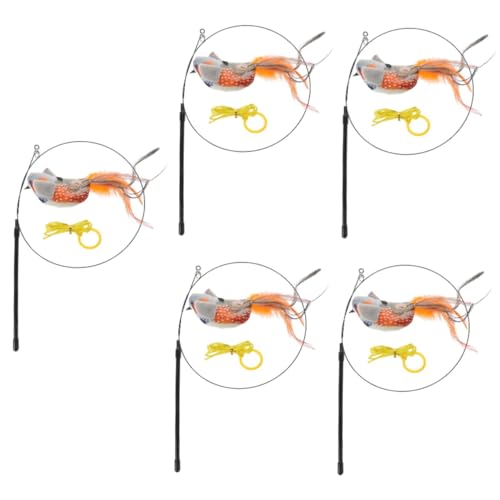 YARNOW 5 Sets Katze Lustiger Stab Katzenspielzeug Kätzchenspielzeug Neckereistab Für Katze Lustiges Neckspielzeug Katzenbedarf Katzenspielzeug Interaktiv Für Katzen Im YARNOW 5 Sets Katze Lustiger Stab Katzenspielzeug Kätzchenspielzeug Neckereistab Für Katze Lustiges Neckspielzeug Katzenbedarf Katzenspielzeug Interaktiv Für Katzen Im von YARNOW
