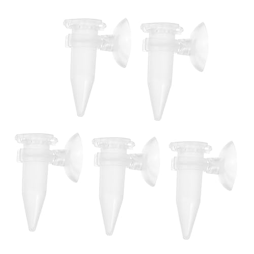 YARNOW 5 Stück Ernte Garnelen fütterung gerät Shrimp Futterautomat Aquarium Futterring Garnelenfutterautomat mit Saugnapf Futterrohr für Aquarien Mini Shrimper Tropfer Feederrohr Plastik von YARNOW