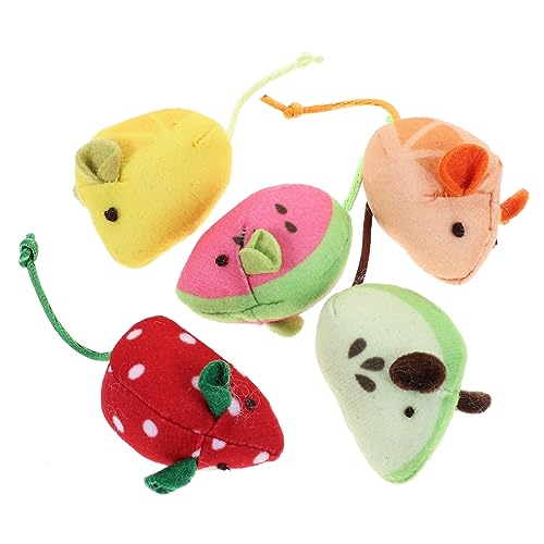 YARNOW Einzigartiges Mäuse-katzenspielzeug 5 Stück Plüsch-fruchtmäuse Zur Unterhaltung Von Kätzchen YARNOW Einzigartiges Mäuse-katzenspielzeug 5 Stück Plüsch-fruchtmäuse Zur Unterhaltung Von Kätzchen von YARNOW