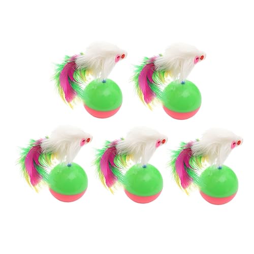YARNOW 5 Stücke Plüsch Ratte Tumbler Spielzeug Mäuse Katzenspielzeug Interaktives Tumbler Store Katzenspielzeug Sicherer Kunststoff Entwickeln Sie Die Intelligenz Der Katze von YARNOW