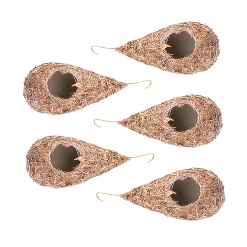 YARNOW 5 Stück Vogelnest Outdoor Ornament Vogelhaus Gartennistplatz Außendekoration Kleine Ländliche Dekoration Dekorationen Hängende Vogelhütte Hängendes Vogelhaus Nest YARNOW 5 Stück Vogelnest Outdoor Ornament Vogelhaus Gartennistplatz Außendekoration Kleine Ländliche Dekoration Dekorationen Hängende Vogelhütte Hängendes Vogelhaus Nest von YARNOW