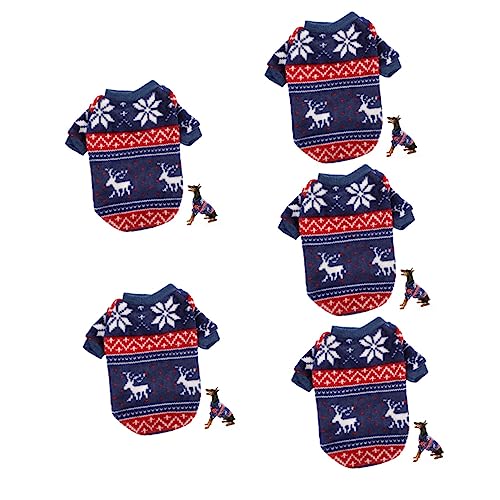 YARNOW 5 Stück Weihnachtspullover Für Haustiere Weihnachts Haustierkleidung Warme Hundekleidung Bequeme Hundekleidung Weihnachts Hundekostü Hautfreundliche Haustierkleidung Party YARNOW 5 Stück Weihnachtspullover Für Haustiere Weihnachts Haustierkleidung Warme Hundekleidung Bequeme Hundekleidung Weihnachts Hundekostü Hautfreundliche Haustierkleidung Party von YARNOW