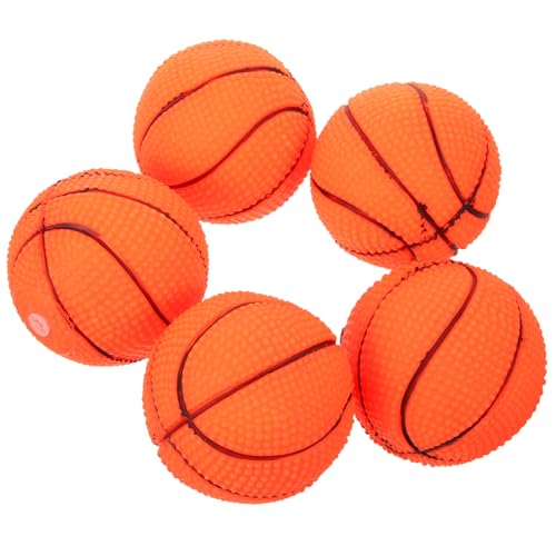 YARNOW 5stücke Interaktive Hundespielzeuge Quietschende Basketball-Toys Für Hunde Fördert Zahngesundheit Und Bewegung Für Spiele Drinnen Und Draußen von YARNOW