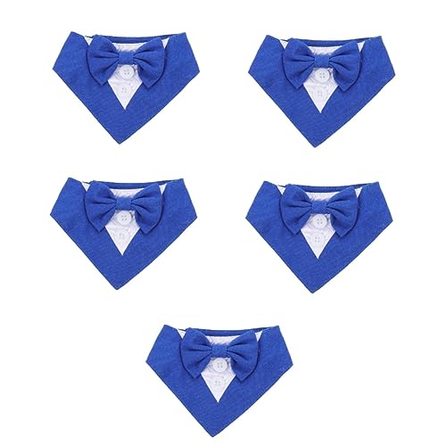 YARNOW 5St Dreieckstuch für Hunde englischer Schal Haustier Hundebandana Halsband für mittelgroße Hunde Welpen-Bandana hundegeschenk hundezubehör Hundedekor Hund Servietten Polyester Blue YARNOW 5St Dreieckstuch für Hunde englischer Schal Haustier Hundebandana Halsband für mittelgroße Hunde Welpen-Bandana hundegeschenk hundezubehör Hundedekor Hund Servietten Polyester Blue von YARNOW