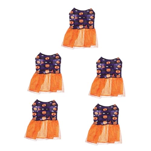 YARNOW 5St Halloween-Kleid für Haustiere Halloween-Haustierkleidung Halloween-Welpenrock Hunde kostüme Halloween Dog Halloween Costume Wiederverwendbares Hundekleid Cosplay-Hundekleid von YARNOW