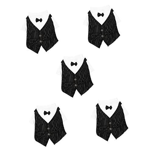 YARNOW 5St Haustieranzug Dog Costume hundekostüme für Hunde Haustierkleid Katzenkleidung Haustierbekleidung Hochzeit formeller Anzug für Hunde formelles Hemd der Katze Polyester Black YARNOW 5St Haustieranzug Dog Costume hundekostüme für Hunde Haustierkleid Katzenkleidung Haustierbekleidung Hochzeit formeller Anzug für Hunde formelles Hemd der Katze Polyester Black von YARNOW