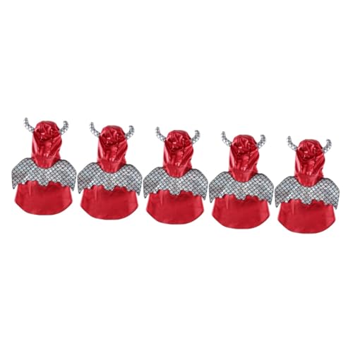 YARNOW 5St Kleidung für Haustiere Tier kostü tierkostü Winterfestkostü Vampir-Accessoires Kleider tragbare Hundekleidung Abriebfeste Hundebekleidung Weihnachten Zubehör Hündchen rot von YARNOW