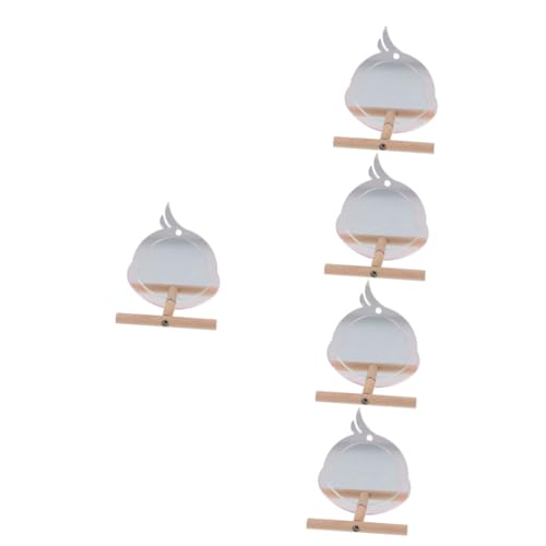 YARNOW 5stücke Cage Bird Stand Verschleißfester Papageienstand Mit Spiegelspielzeug Für Sittiche Und Kleine Vögel Vogelzubehör Und Spiel von YARNOW