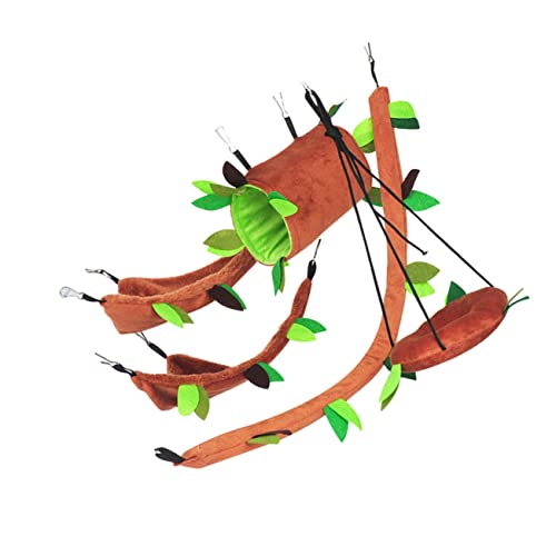 YARNOW 5Stücke Hamster Teiliges Hamster Schaukel mit Hängematte und Tunnel Kreatives für Bewegung für Hamster Rennmäuse und Andere Kleintiere von YARNOW