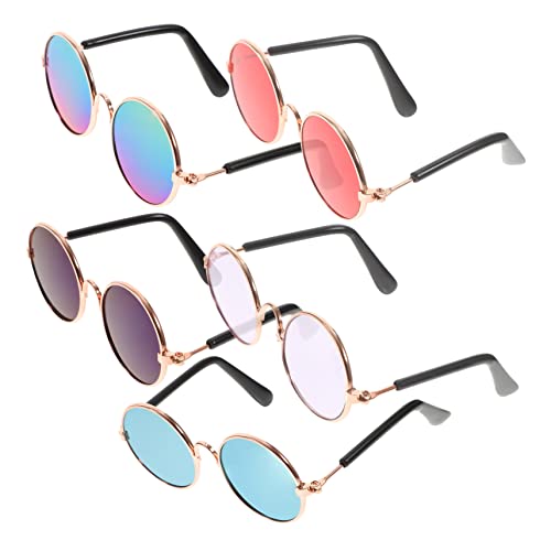 YARNOW 5Stücke Haustier Sonnenbrille Teiliges Für Katzen UV Schutz Stylische Accessoires Bunten Für Fotografie Und Festivals Schützt Wind Und Wasser von YARNOW