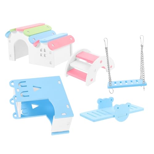 YARNOW 5Stücke Teiliges Hamster Set Hamsterhaus Mit Brücke Und Wippe Haustiernest Für Kleine Nager Fördert Bewegung Und Spielspaß Für Hamster Und Andere Kleintiere YARNOW 5Stücke Teiliges Hamster Set Hamsterhaus Mit Brücke Und Wippe Haustiernest Für Kleine Nager Fördert Bewegung Und Spielspaß Für Hamster Und Andere Kleintiere von YARNOW