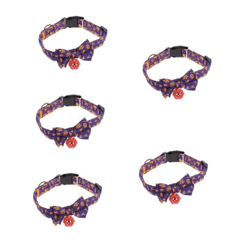 YARNOW 5st Halloween-Kragen Hundehalsband Kürbis- Festival-welpenhalsband Festivalwelpe Verstellbare Kätzchenhalsbänder Haustierbogen Verstellbare Kat Katzenbogen Violett Polyester YARNOW 5st Halloween-Kragen Hundehalsband Kürbis- Festival-welpenhalsband Festivalwelpe Verstellbare Kätzchenhalsbänder Haustierbogen Verstellbare Kat Katzenbogen Violett Polyester von YARNOW