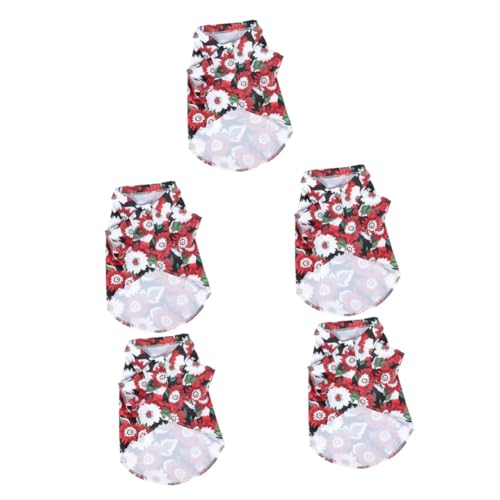 YARNOW 5 Stücke Lebendige Hawaiian Haustier Hemd Atmungsaktive Baumwolle Hund Kleidungsstück Zeit Outfit YARNOW 5 Stücke Lebendige Hawaiian Haustier Hemd Atmungsaktive Baumwolle Hund Kleidungsstück Zeit Outfit von YARNOW