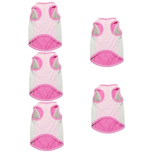 YARNOW 5st Kühlweste Für Haustiere Kleider Trendig Hundekleidung Kühlendes Hemd des Hundes Einstellbarer Kühlmantel Welpen-Shirt Regenmantel Hundekleid Hündchen Polyester Rosa Kühlanzug von YARNOW