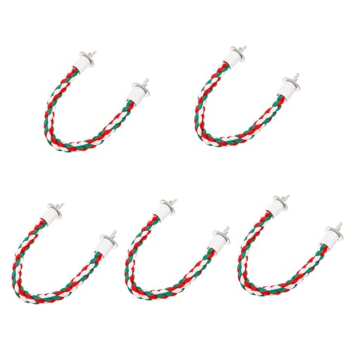 YARNOW 5 Stücke Papagei Barsch Vogel Kauen Spielzeug Vogel Seil Barsch Für Käfig Zubehör Weiche Baumwolle Seil Gewebt YARNOW 5 Stücke Papagei Barsch Vogel Kauen Spielzeug Vogel Seil Barsch Für Käfig Zubehör Weiche Baumwolle Seil Gewebt von YARNOW