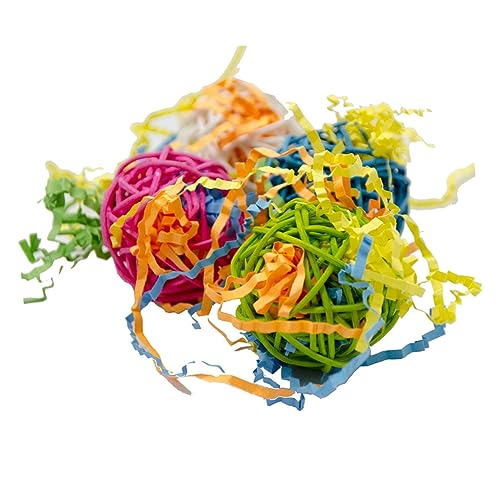 YARNOW 5st Papageienspielzeug Aus Rattan Kauspielzeug Papagei Vögel Spielzeug Vogelspielzeug Spielzeug Zur Nahrungssuche Für Papageien Sittiche Spielzeug Papageienkäfigspielzeug Bambus von YARNOW