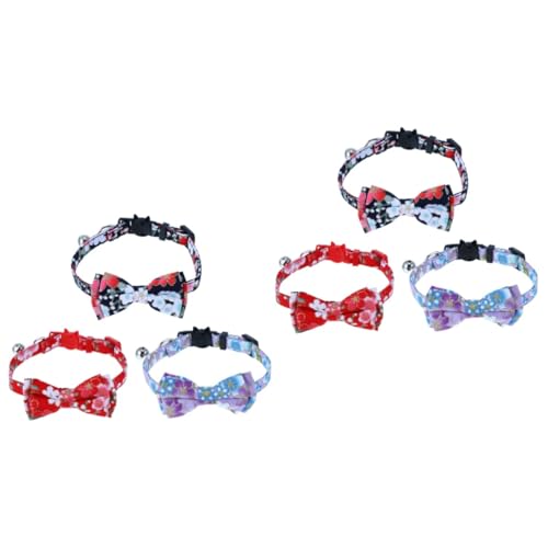 YARNOW 6stücke Katzenhalsband Mit Verstellbarem Design Komfortablem Glöckchen Und Modischen Schleifen Bunten Farben Für Katzen Und Kätzchen Für Täglichen Gebrauch YARNOW 6stücke Katzenhalsband Mit Verstellbarem Design Komfortablem Glöckchen Und Modischen Schleifen Bunten Farben Für Katzen Und Kätzchen Für Täglichen Gebrauch von YARNOW