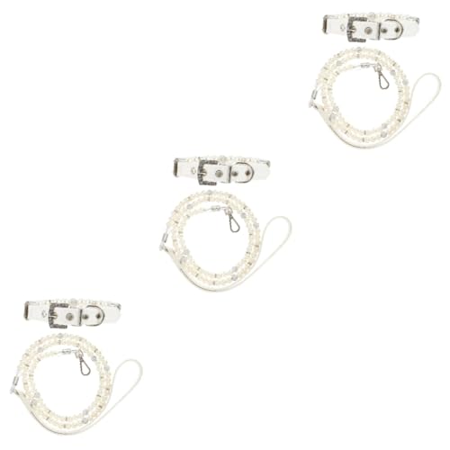 YARNOW 6 STK Haustierhalsband Kleines Welpenhalsband Halsketten Halsband-Halskette Krawatte Mit Strasssteinen Hund Gürtel Leine Hundehalsbänder Haustier Hundehalsband Perle Die Katze Pu von YARNOW