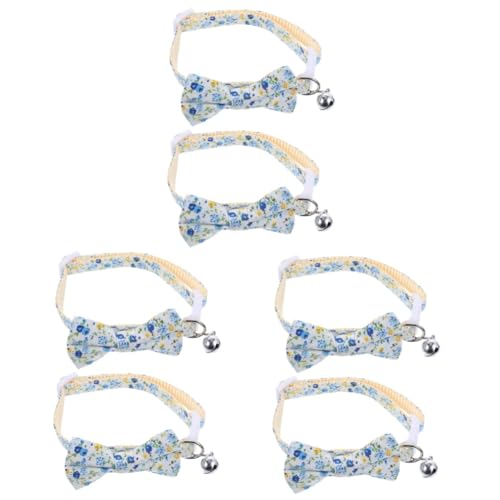 YARNOW Katzenhalsbänder 6 STK Katzenhalsband Welpenhalsband Haustier-Kätzchen-Halsband Verstellbares Haustierhalsband Krawatte schmücken kleine Sonnenblume Zubehör x3 Polyester-Nylon von YARNOW