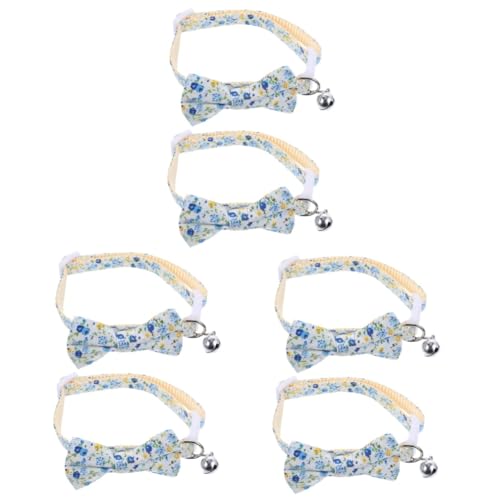 YARNOW Katzenhalsbänder 6 STK Katzenhalsband Welpenhalsband Haustier-Kätzchen-Halsband Verstellbares Haustierhalsband Krawatte schmücken kleine Sonnenblume Zubehör x3 Polyester-Nylon von YARNOW