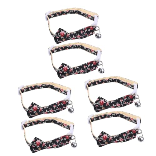 YARNOW 6 STK Katzenhalsband Welpenhalsband Glockenkragen mit Fliege schönes Kätzchenhalsband Katzenhalsbänder Katze Geschenk Krawatte schmücken Zubehör x3 Polyester-Nylon von YARNOW