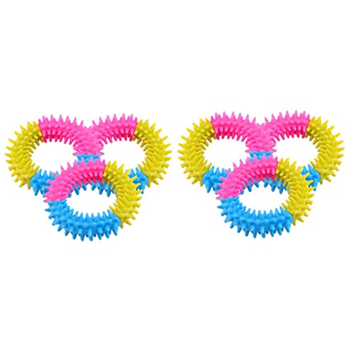 YARNOW 6 STK Spielzeug für Haustiere duftend Quietschspielzeug für Hunde Shake ziehen Ball Light fronleichnam Kauspielzeug für Welpen Haustierring Hundering Kleiner Hund dreifarbiger Ring YARNOW 6 STK Spielzeug für Haustiere duftend Quietschspielzeug für Hunde Shake ziehen Ball Light fronleichnam Kauspielzeug für Welpen Haustierring Hundering Kleiner Hund dreifarbiger Ring von YARNOW
