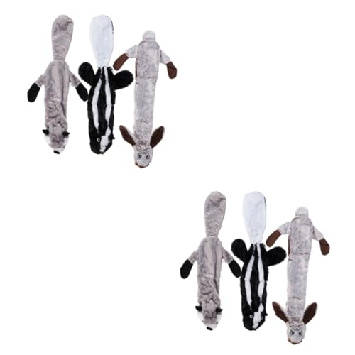 YARNOW 2sets Quietschendes Plüschspielzeug Haustier Hund Katze Eichhörnchen Waschbär Muster Kreatives Haustierspielzeug 3pcs * 2 YARNOW 2sets Quietschendes Plüschspielzeug Haustier Hund Katze Eichhörnchen Waschbär Muster Kreatives Haustierspielzeug 3pcs * 2 von YARNOW