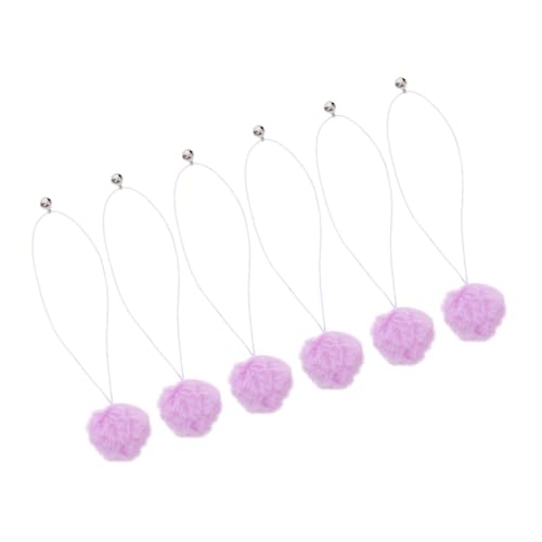 YARNOW 6 Stück Ersatzball für Kratzbäume für Katzen Ersatzballspielzeug für Katzen Spielzeugball für Katzenkratzbaum Katzenspielzeug mit Glocke Plüsch Katzenspielzeug Katzenjagdbälle von YARNOW